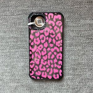 Caseify Pink Leopard Transparent IPhone 13 Case